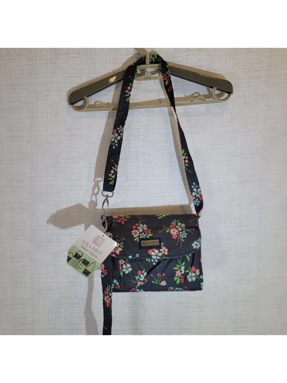 NWT LillyBit Floral Diaper Bag Organizer Crossbody Wristlet Clutch Baby Bag - Picture 1 of 6